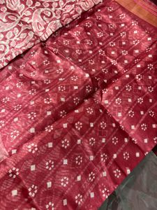 Beautiful Pink &amp; White Saree