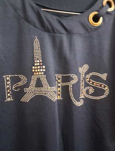Paris Eiffel Tower Embellished Top