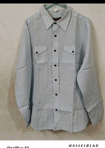PREMIUM Light Blue Western Style Shirt