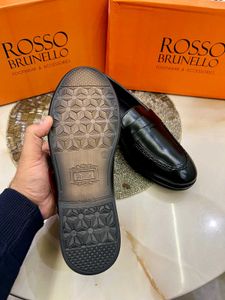 Rosso Brunello Leather Loafers