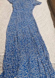Blue Floral Maxi Dress