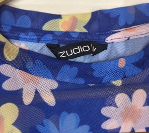 Zudio Sheer Floral Crop Top