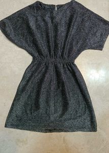 Sparkly Dark Silver Short Dress