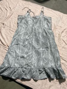 Snake Print Grey Mini Dress