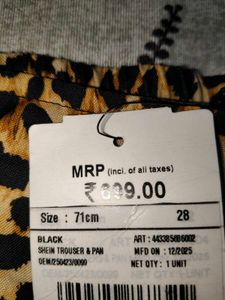 Leopard Print Wide Leg Palazzo Pants