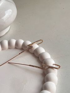 Sparkling Safety Pin Earrings