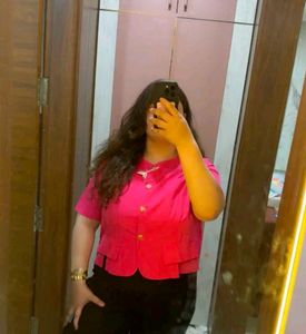 Pink Heart Button Blazer