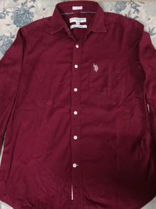 US Polo Assn. Wine/Maroon Long Sleeve Shirt