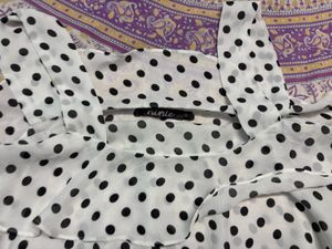 Polka Print Top - One Strap