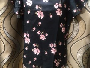Black Floral Top