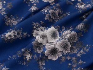 Blue Floral Print Dress