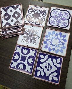 PAPER PLANE DESIGN Multicolor Tile Sticker Size 6