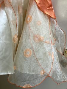 Pretty Peach &amp; Offwhite Party Dress 8/10 Yes
