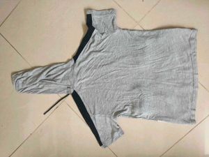 Gray 'Anti Social Leader' Hoodie Tee