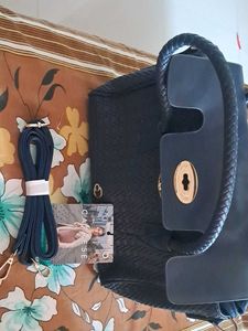 Caprese Stylish Navy Blue Handbag