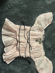 Cute Pink fairy core ruched top