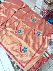 vintage pure silk zari work saree