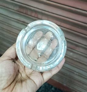 Crystal Ashtray with Cigar