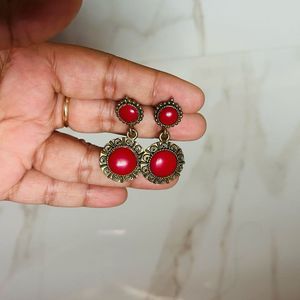Combo of 2 Vintage Drop Earrings Set