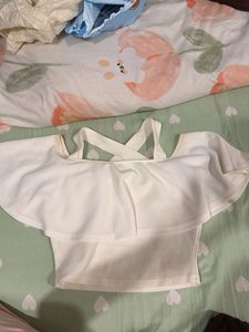 Chic White Cold Shoulder Ruffle Top