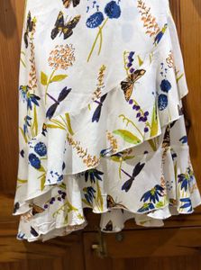 Chic Floral Print Ruffle Dress