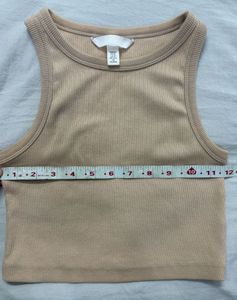 H&amp;M Beige Ribbed Tank Top