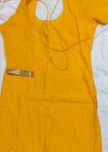 Vibrant Yellow Embellished Kurta