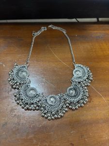 Bohemian Silver Choker Necklace