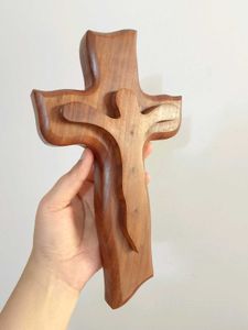 Rosewood Cross Sculpture