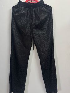 Chic Black Leopard Print Button-Up Co-ord