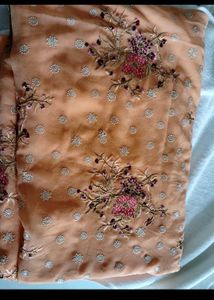 Georgette New Saree No Return/No Refund