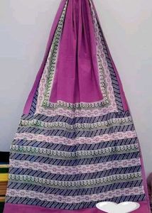 BRAND NEW Beautiful Pink Cotton Saree