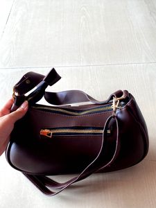 Chic Brown Faux Leather Shoulder Bag