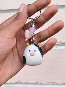 Cute Cow Keychain