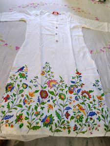 White Kurti &amp; Palazzo Set