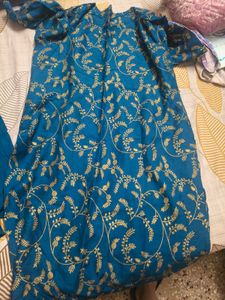 Elegant Teal Kurta Set with Dupatta