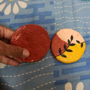 Paper Mache Coaster Set of 2