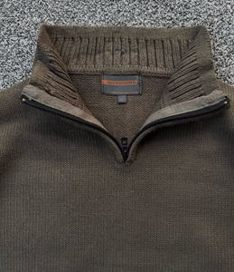 Men's Brown &amp; Orange Striped Sweater