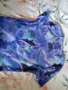 Sheer Floral Print Top