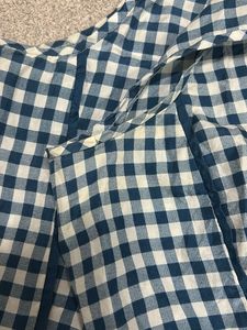 Chic Gingham Peplum Top