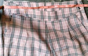 Plaid High-Waisted Pants