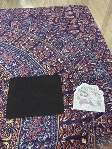 Cute Shinchan Ziplock pouch  &amp; Flower mousepad.