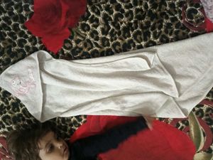 Cute Towel with Pink Cartoon Character