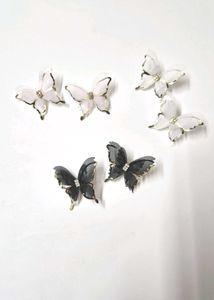 Unique Korean Butterfly Earrings Combo of 2