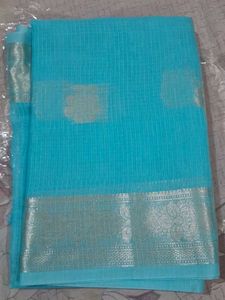 Elegant Blue Cotton Saree