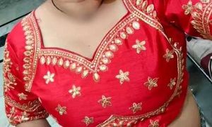 Red Embroidered Blouse