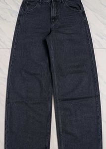 Loose Fit Black Denim Jeans