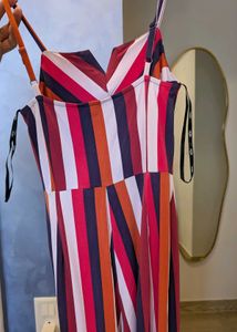 Westside Nuon Stylish Striped Wide-Leg Jumpsuit
