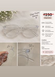 Cute Clear Frame Glasses