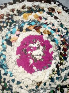 Boho Rag Rug handmade 3" 3 fit